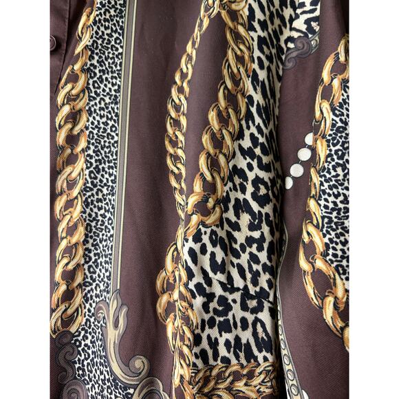 Talbots Animal Print & Chains Dress Earth Tones Size 6‎ - Picture 7 of 9